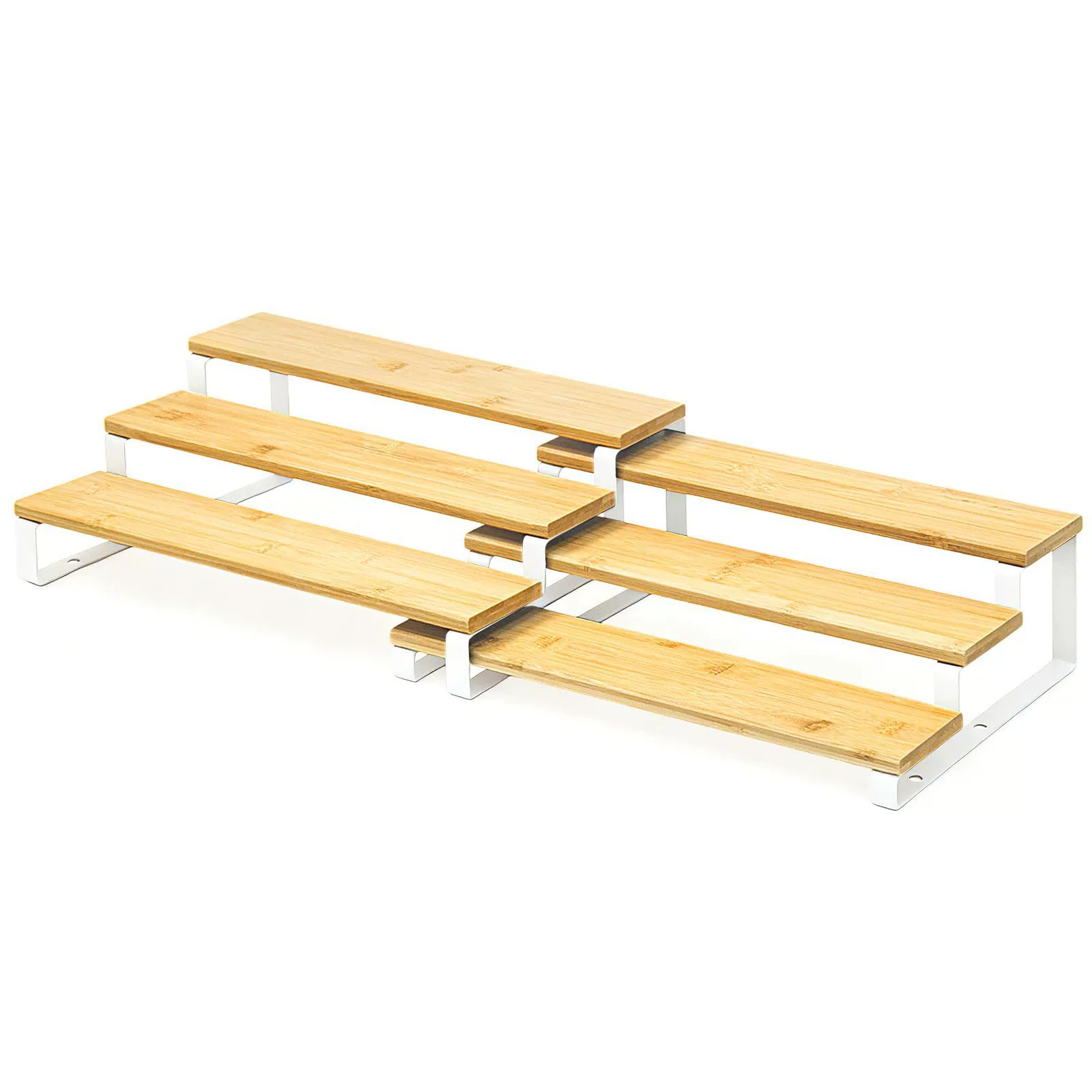 Display Rack Spice Rack Multi-tier Desktop Bamboo — jewelry box wholesale pick on JewelKeep