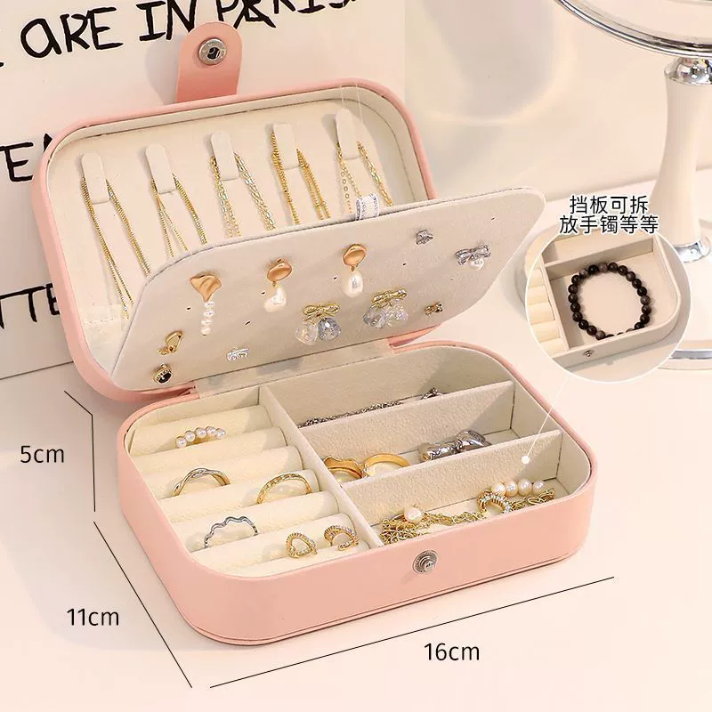 Jewelry Box Travel Ring Necklace PU Leather — jewelry box wholesale pick on JewelKeep