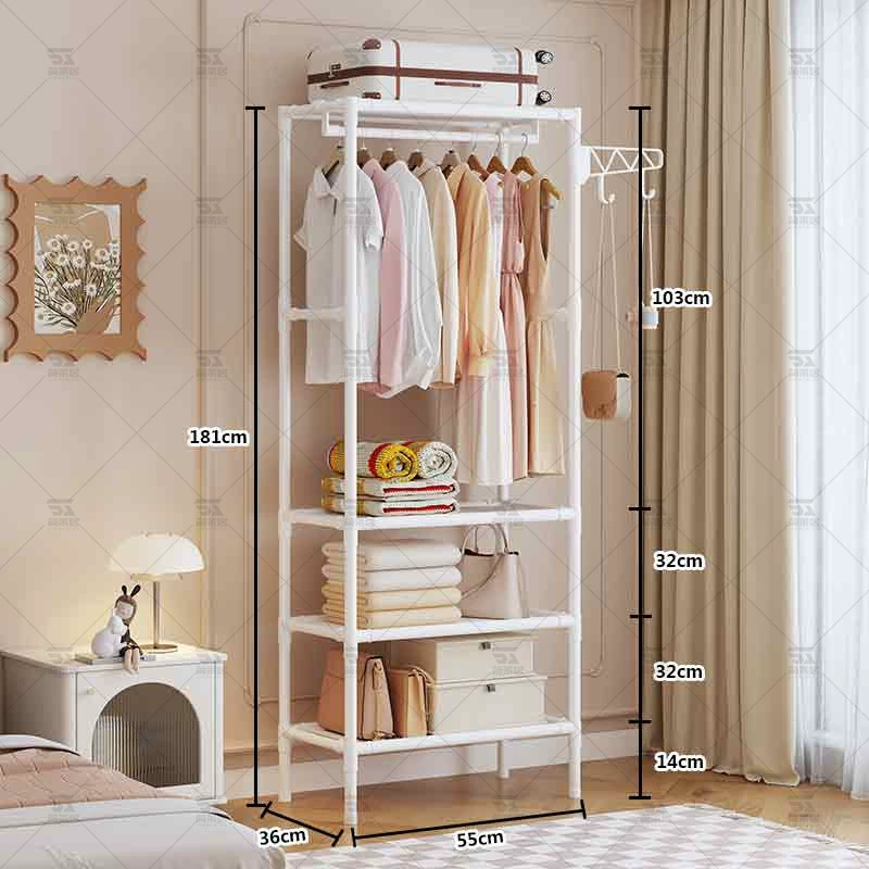 Garment Rack Multi-tier Wardrobe Simple Indoor — jewelry box wholesale pick on JewelKeep