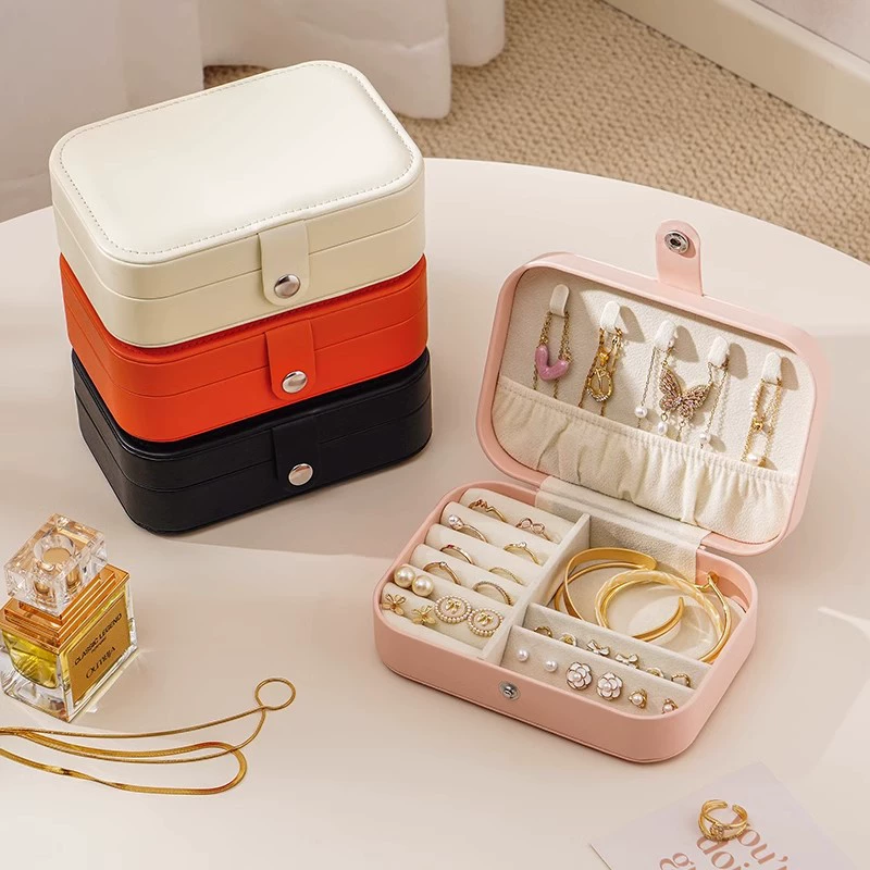 Jewelry Box Travel Ring Necklace PU Leather — jewelry box wholesale pick on JewelKeep