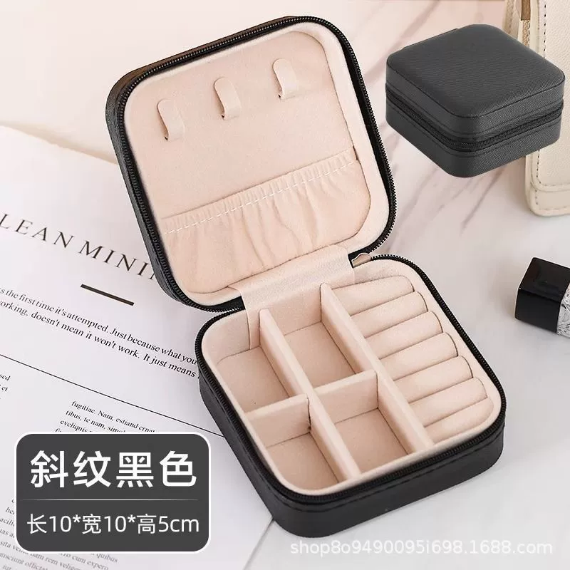 Jewelry Box Travel Ring Necklace PU Leather — jewelry box wholesale pick on JewelKeep