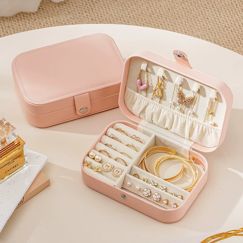 Jewelry Box Travel Ring Necklace PU Leather — jewelry box wholesale pick on JewelKeep