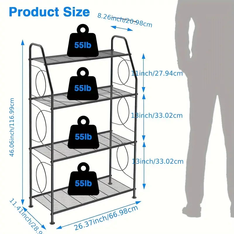Shoe Rack Indoor Modern Minimalist Minimalist 67*29*117cm — jewelry box wholesale pick on JewelKeep